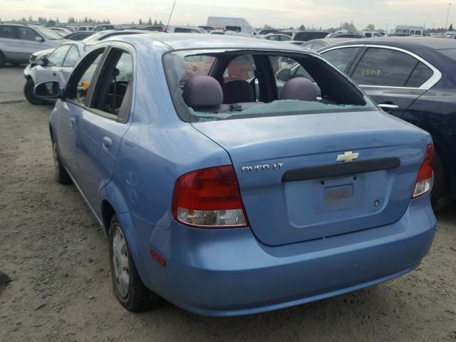 KL1TG52645B440894 - 2005 CHEVROLET AVEO LT BLUE photo 3