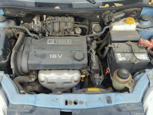 KL1TG52645B440894 - 2005 CHEVROLET AVEO LT BLUE photo 7