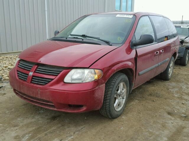 1D4GP24R67B113256 - 2007 DODGE GRAND CARA RED photo 2