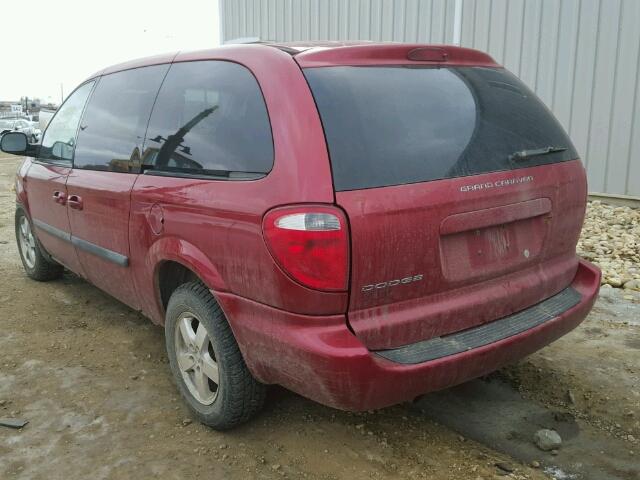 1D4GP24R67B113256 - 2007 DODGE GRAND CARA RED photo 3