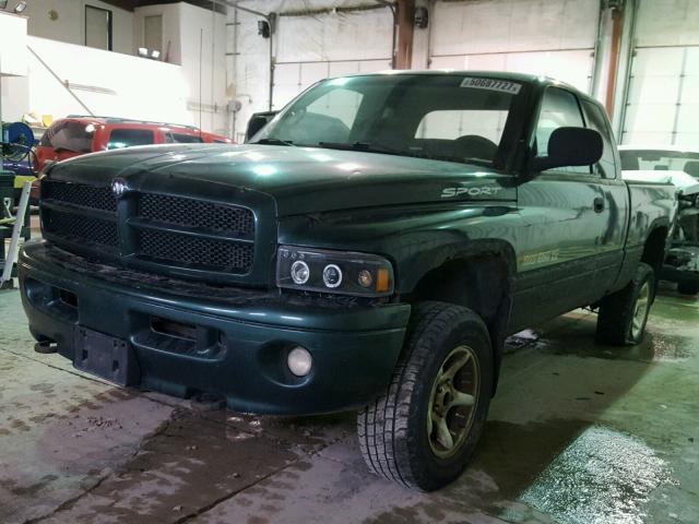 3B7HF13Z21G193668 - 2001 DODGE RAM 1500 Q GREEN photo 2