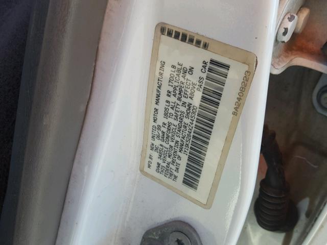 1Y1SK52831Z432755 - 2001 CHEVROLET GEO PRIZM 白色 照片 10