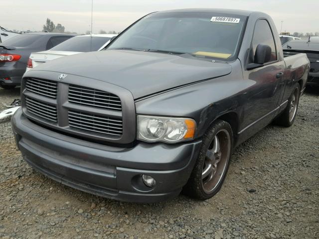 1D7HA16D75J643534 - 2005 DODGE RAM 1500 S CHARCOAL photo 2