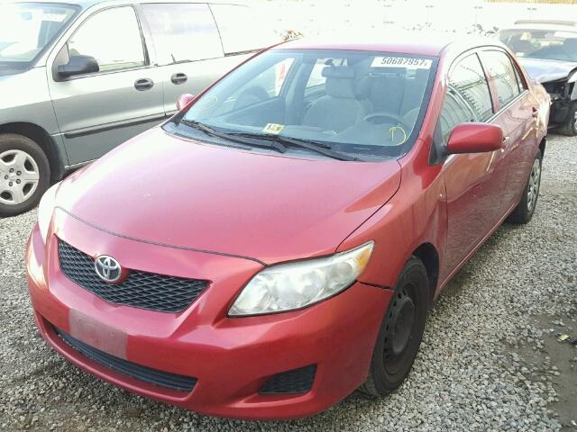 1NXBU4EE2AZ382840 - 2010 TOYOTA COROLLA BA RED photo 2