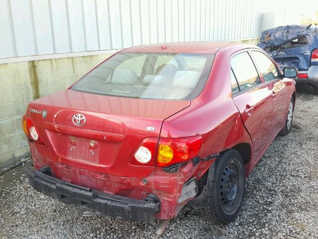 1NXBU4EE2AZ382840 - 2010 TOYOTA COROLLA BA RED photo 4