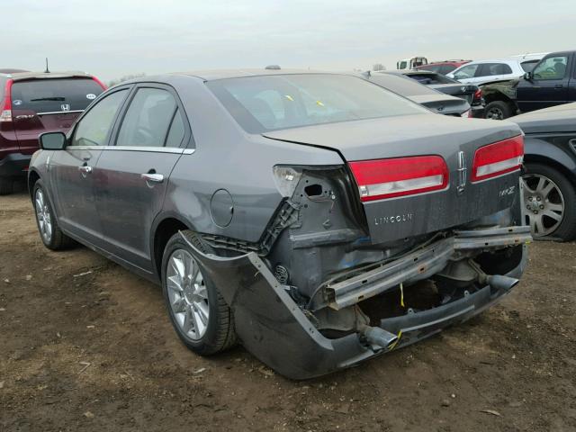 3LNHL2GC0AR613545 - 2010 LINCOLN MKZ GRAY photo 3