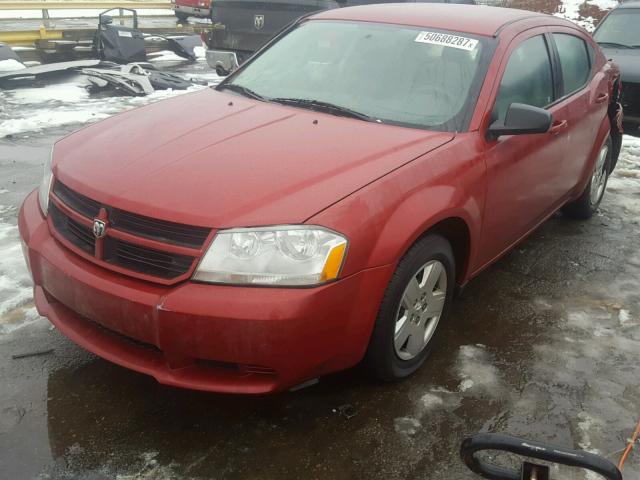 1B3LC46K68N134029 - 2008 DODGE AVENGER SE BURGUNDY photo 2