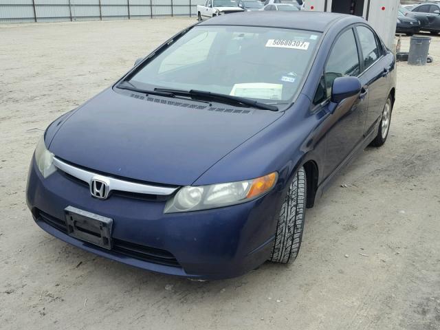 1HGFA16596L089057 - 2006 HONDA CIVIC LX BLUE photo 2