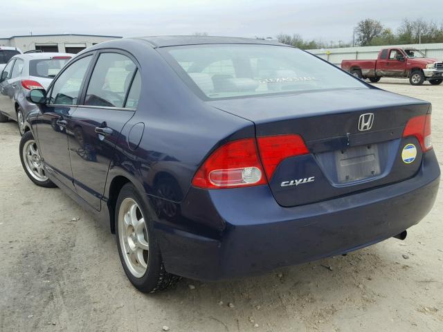 1HGFA16596L089057 - 2006 HONDA CIVIC LX BLUE photo 3