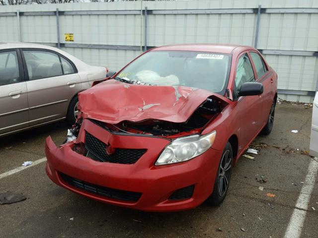 1NXBU4EE5AZ229773 - 2010 TOYOTA COROLLA BA RED photo 2