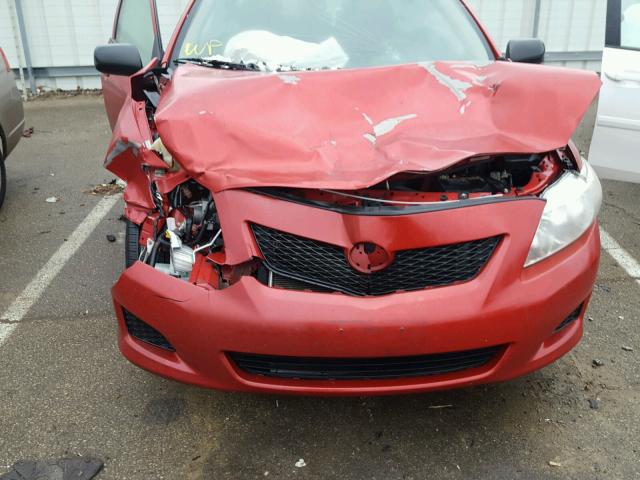 1NXBU4EE5AZ229773 - 2010 TOYOTA COROLLA BA RED photo 9