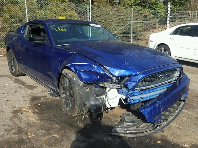 1ZVBP8AM9E5318405 - 2014 FORD MUSTANG BLUE photo 1