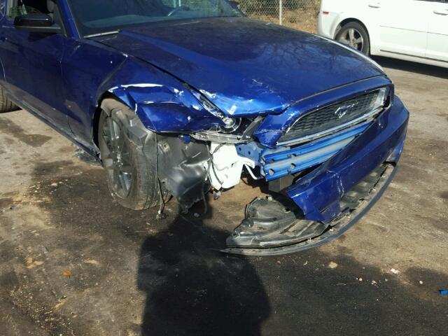 1ZVBP8AM9E5318405 - 2014 FORD MUSTANG BLUE photo 9