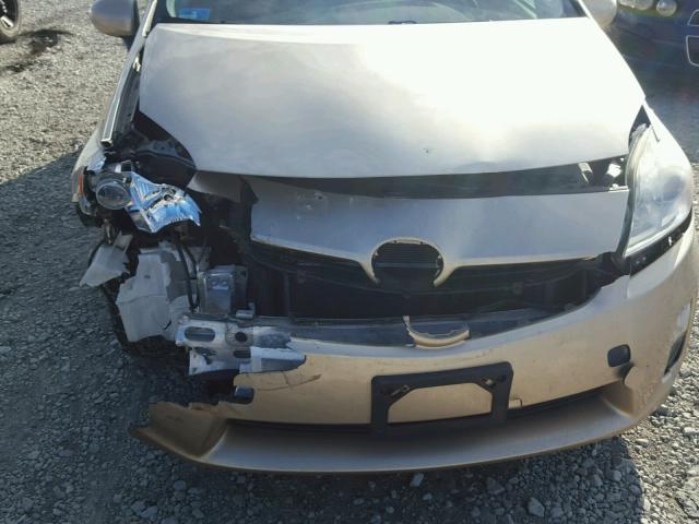 JTDKN3DUXA0167427 - 2010 TOYOTA PRIUS BEIGE photo 7