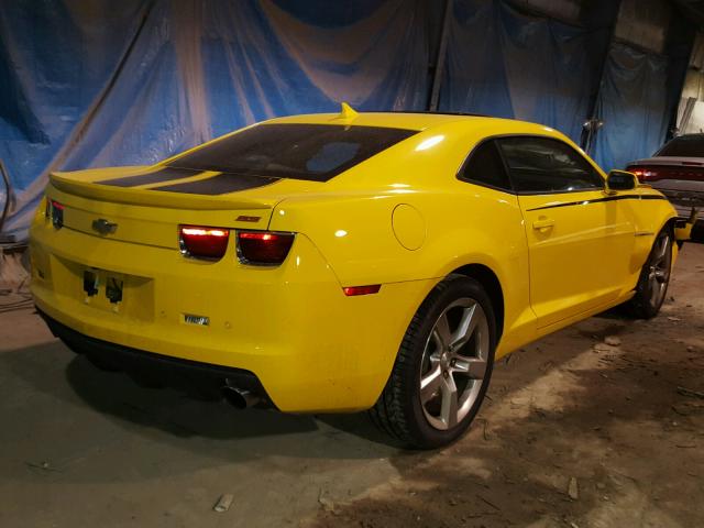 2G1FK1EJ6C9112994 - 2012 CHEVROLET CAMARO 2SS YELLOW photo 4