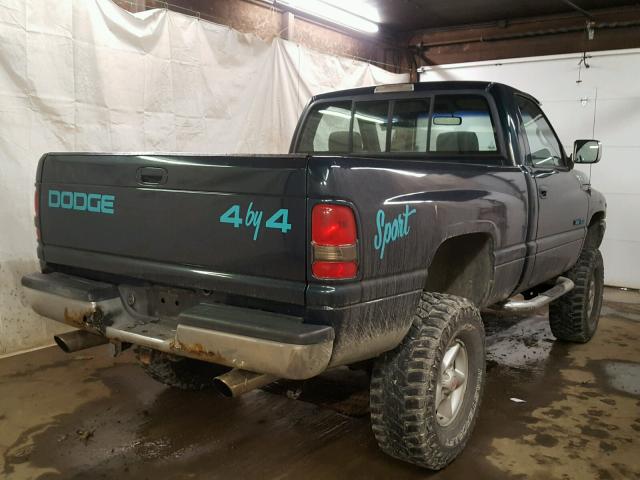 1B7HF16Y6VS275775 - 1997 DODGE RAM 1500 GREEN photo 4