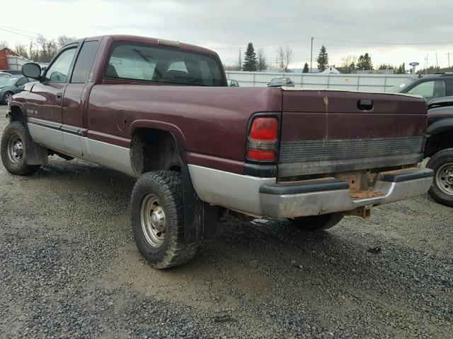 3B7KF23Z0YG129117 - 2000 DODGE RAM 2500 MAROON photo 3