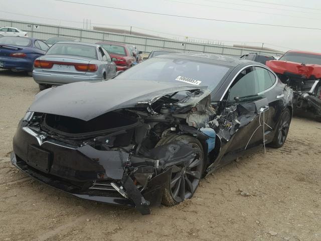 5YJSA1E20GF154855 - 2016 TESLA MODEL S BLACK photo 2