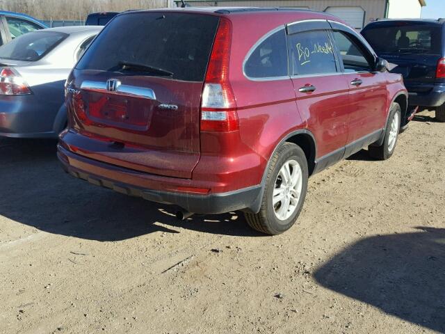 5J6RE4H52BL062060 - 2011 HONDA CR-V EX MAROON photo 4