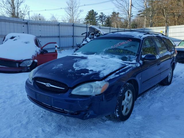 1FAFP58S8YG282180 - 2000 FORD TAURUS SE BLUE photo 2