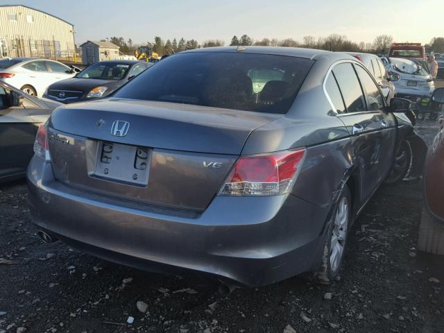 1HGCP368X8A009481 - 2008 HONDA ACCORD EXL GRAY photo 4