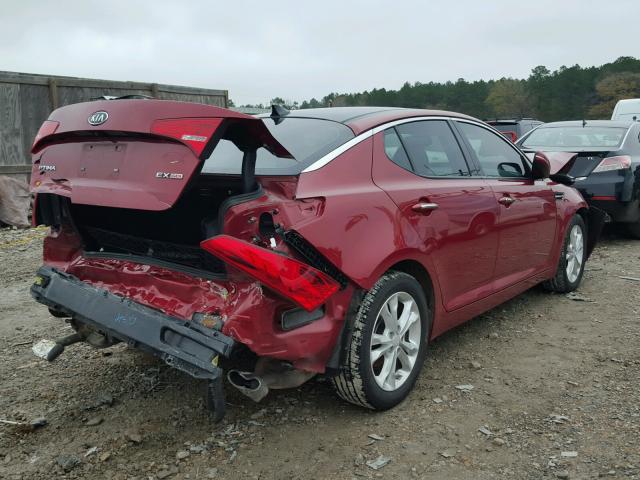 5XXGN4A72CG085025 - 2012 KIA OPTIMA EX RED photo 4