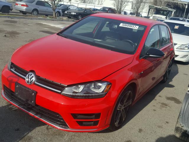 WVWUF7AU4GW149674 - 2016 VOLKSWAGEN GOLF R RED photo 2