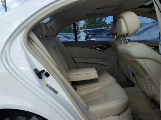 WDBUF70J86A937407 - 2006 MERCEDES-BENZ E 500 WHITE photo 6