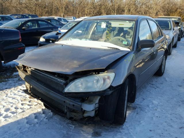 2HGES16544H546831 - 2004 HONDA CIVIC LX GRAY photo 2