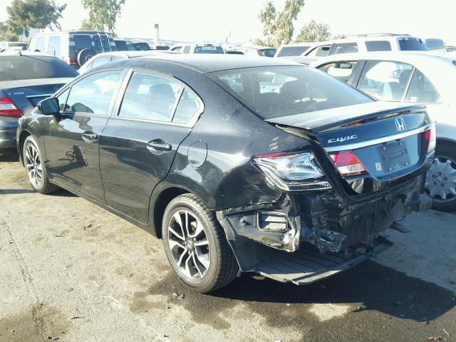 19XFB2F81FE292061 - 2015 HONDA CIVIC EX შავი ფოტო 3