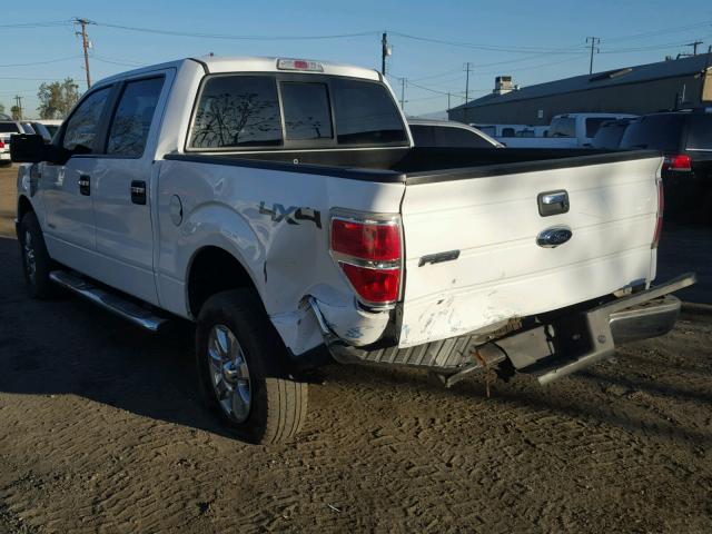 1FTFW1ET3EKE56376 - 2014 FORD F150 SUPER WHITE photo 3