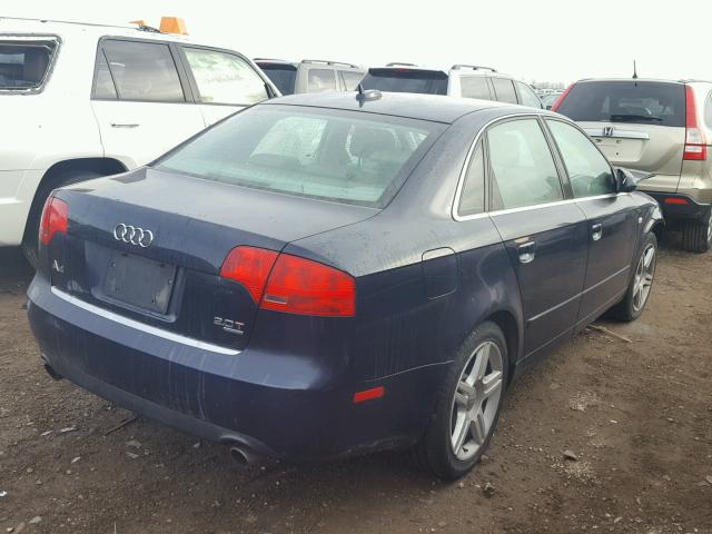 WAUDF78E96A118136 - 2006 AUDI A4 2.0T QU BLUE photo 4