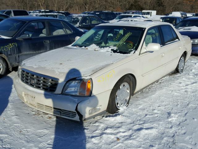 1G6KE57Y91U210337 - 2001 CADILLAC DEVILLE DH WHITE photo 2