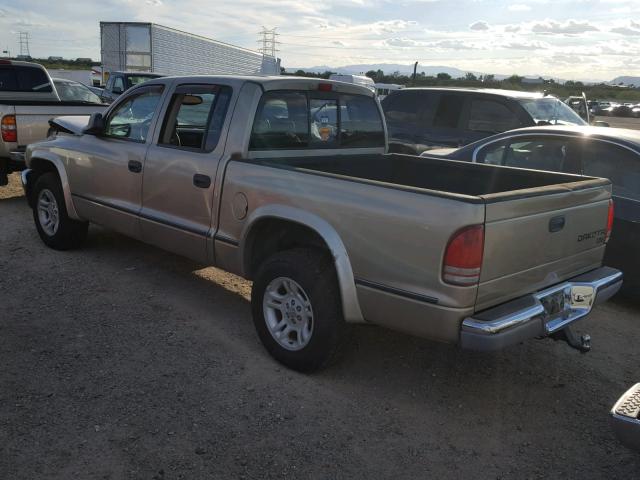 1D7HL48N23S366316 - 2003 DODGE DAKOTA QUA GOLD photo 3