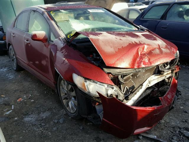 19XFA16809E022675 - 2009 HONDA CIVIC EX BURGUNDY photo 1