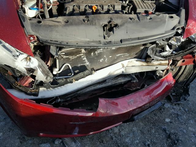 19XFA16809E022675 - 2009 HONDA CIVIC EX BURGUNDY photo 9