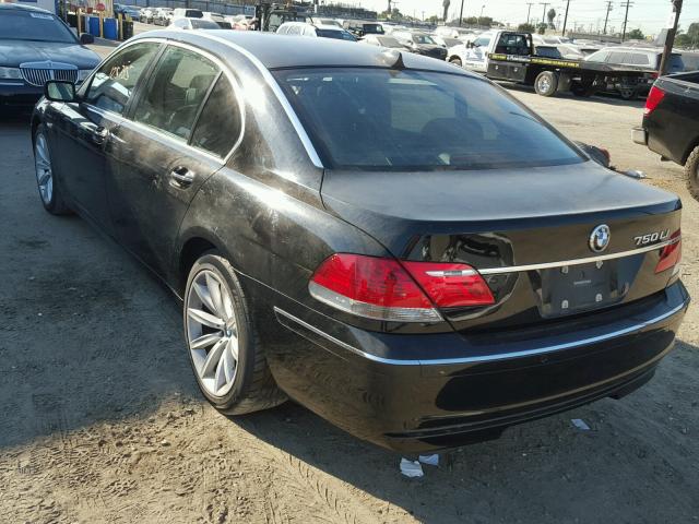 WBAHN83507DT72254 - 2007 BMW 750 BLACK photo 3