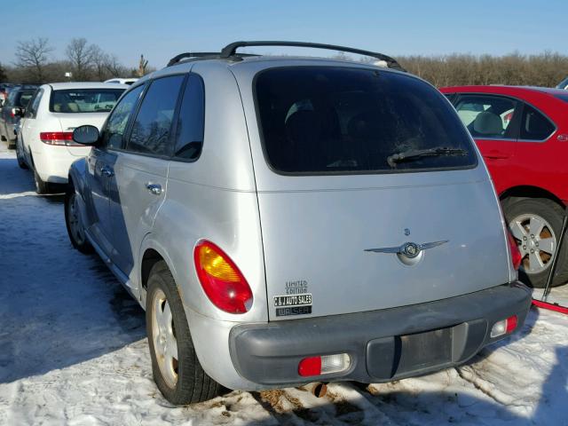 3C8FY4BBX1T270381 - 2001 CHRYSLER PT CRUISER SILVER photo 3