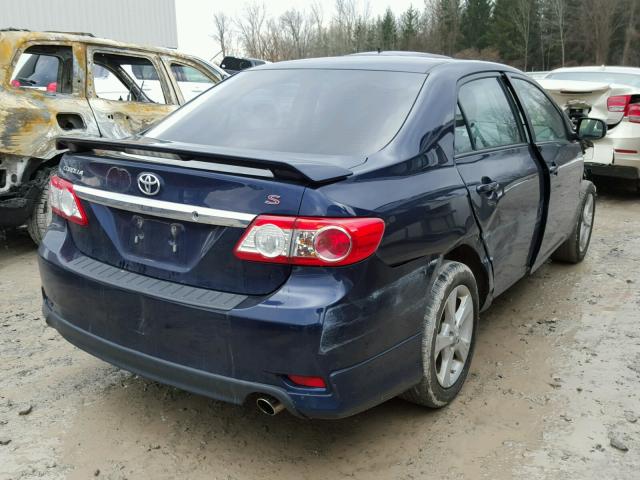 2T1BU4EE6BC676468 - 2011 TOYOTA COROLLA BA BLUE photo 4