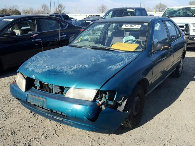 1N4AB41D6TC760787 - 1996 NISSAN SENTRA E GREEN photo 2