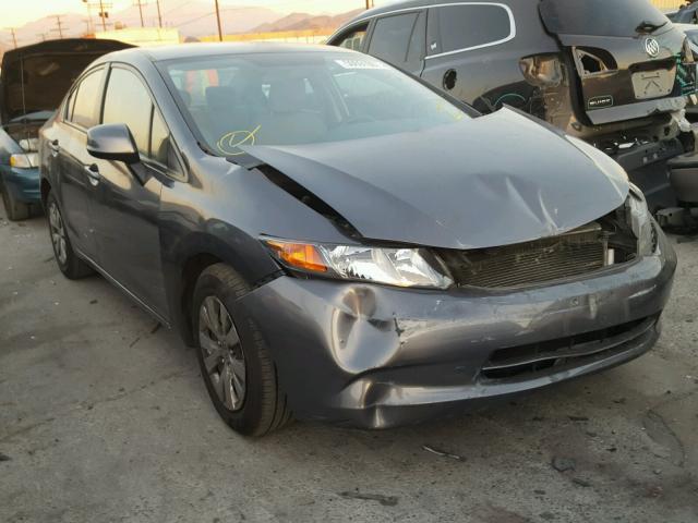 19XFB2F5XCE318772 - 2012 HONDA CIVIC LX SILVER photo 1