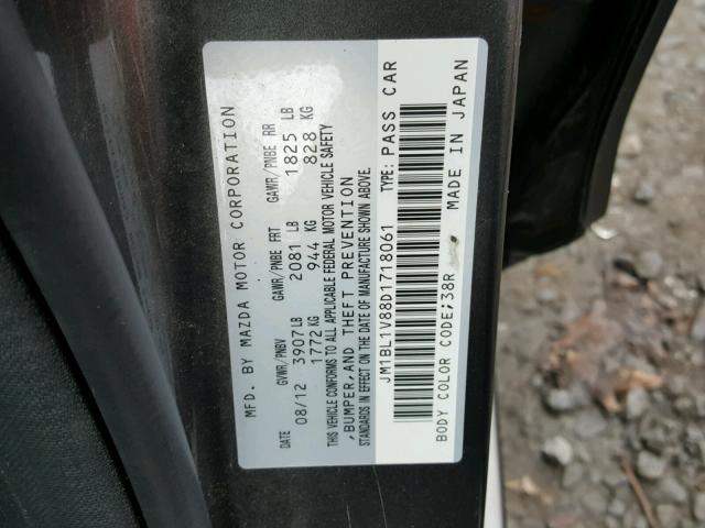 JM1BL1V88D1718061 - 2013 MAZDA 3 I BLACK photo 10