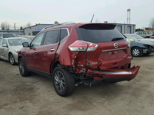 KNMAT2MV3GP708967 - 2016 NISSAN ROGUE S RED photo 3