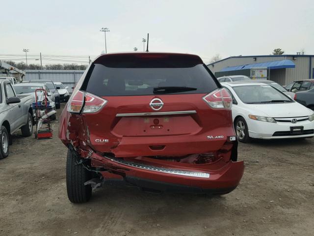 KNMAT2MV3GP708967 - 2016 NISSAN ROGUE S RED photo 9