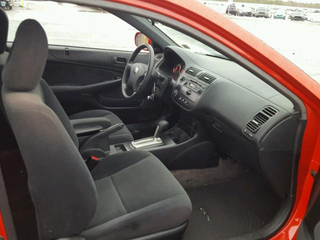 1HGEM22995L043101 - 2005 HONDA CIVIC EX 红色 照片 5