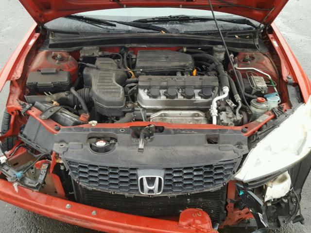 1HGEM22995L043101 - 2005 HONDA CIVIC EX RED photo 7