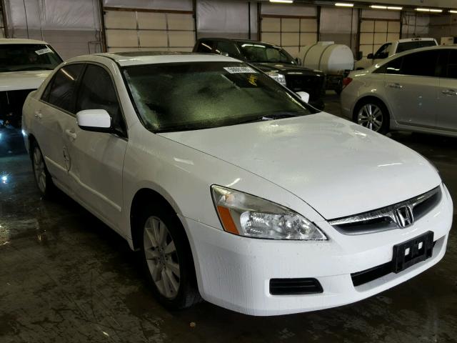 1HGCM66597A087281 - 2007 HONDA ACCORD EX WHITE photo 1