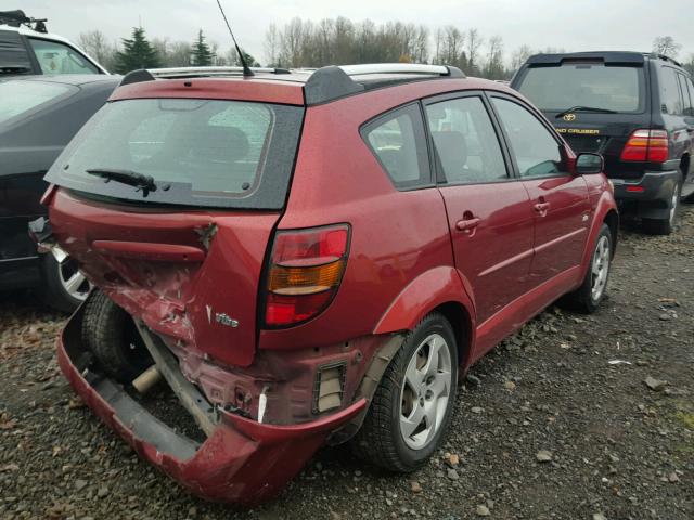 5Y2SL63885Z405790 - 2005 PONTIAC VIBE RED photo 4