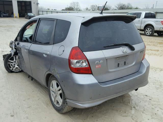 JHMGD386X8S050156 - 2008 HONDA FIT SPORT SILVER photo 3