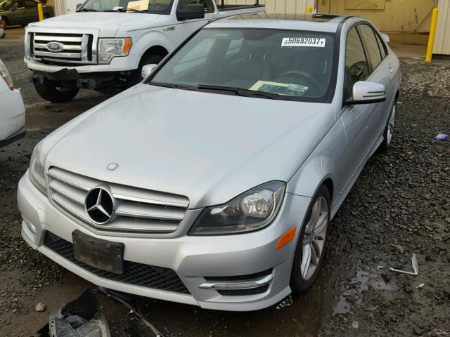 WDDGF8BB4CA600082 - 2012 MERCEDES-BENZ C 300 4MAT SILVER photo 2